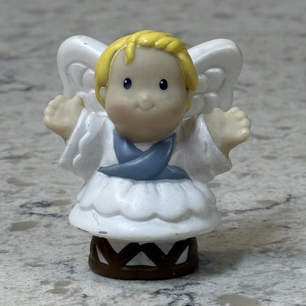Fisher Price Little People Nativity Angel Wings Christmas Manger 2002 2009